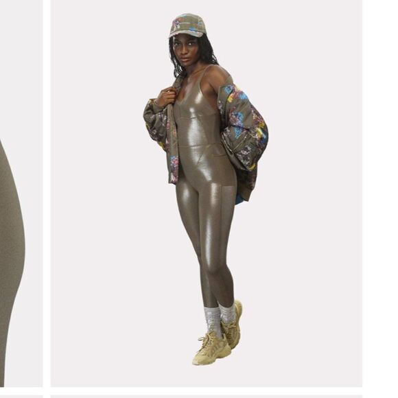 IVY Park Beyoncé x Adidas V-Neck Metallic Catsuit Sz S - Picture 8 of 9